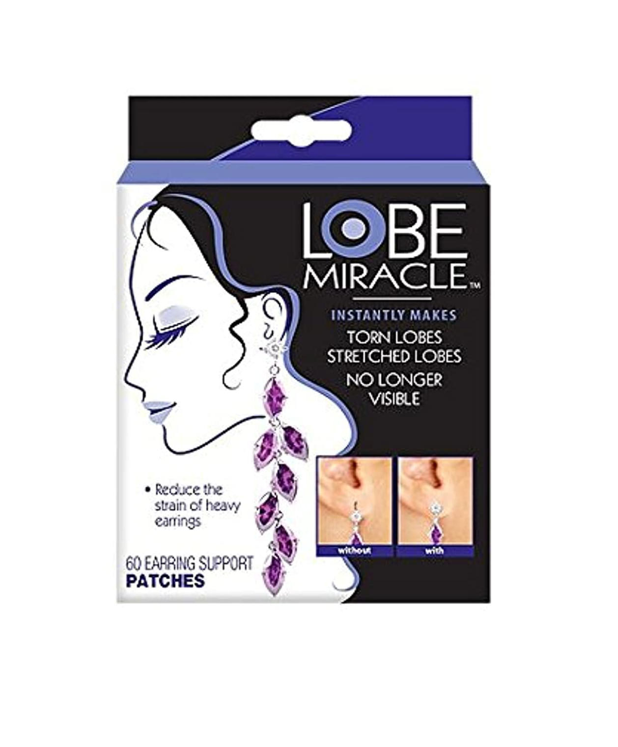 Lobe Miracle Ear Lobe Support Patches, 60 Count