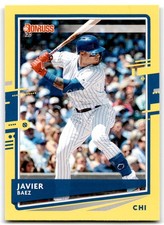 2020 Donruss Yellow Border Javier Baez Chicago Cubs #90