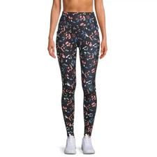 avia women's size M (8-10) floral cut print leggings with side pockets NWT
