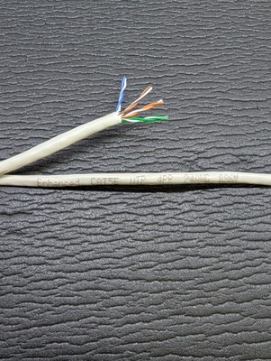Cat5e Netzwerkkabel | UTP 4PR 24AWG | Ethernet LAN Patch Internet grau beige 13m