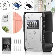 4Digit Wall Mount Key Safe Outdoor Security Lock Box Spare Key Holder Waterproof