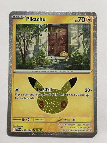 Pokémon Pikachu 39/128 (17/30) 30th Celebration NM