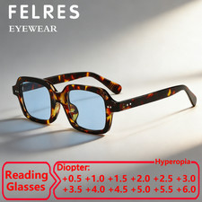 Square Tinted Reading Glasses For Men Women Outdoor Shade Presbyopic Sunglasses