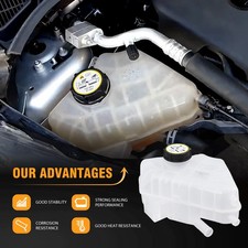 Ford Fiesta Mk7 2008-2019 Radiator Coolant Expansion Header Tank Bottle with Cap
