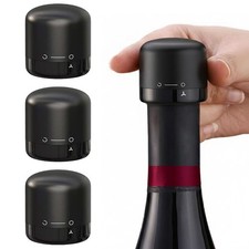 3Pcs Vacuum Wine Bottle Stopper Champagne Sealer Kitchen Mini Wine Bottle Plug