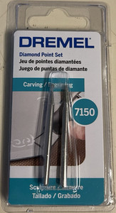 Dremel 7150 Diamond Point Set for Rotary Tool Carving & Engraving, 2-Pack