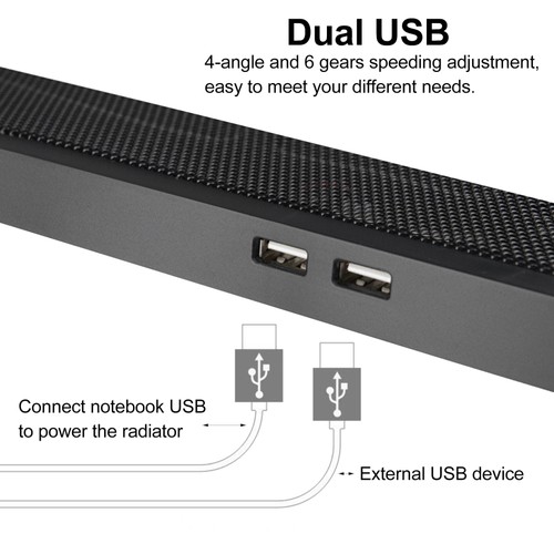 Heat Sink Gaming Laptop Cooling Stand Adjustable Cooler Ventilated Support - 第 6/12 張圖片