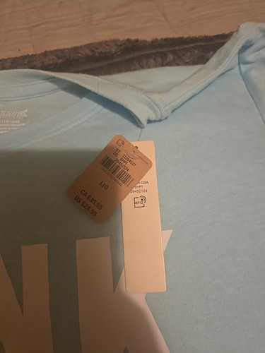 Victoria Secret Pink Shirt Bn Baby Blue Pink Is In White But Looks Like Pink - Picture 3 of 6