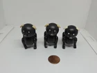 Vintage Fisher Price little people lot/3 BLACK pigs pig white ears for farm