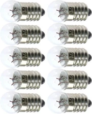 MEETOOT 10pcs E10 Mini Light Bulbs 3.8V 0.3A Physical Electrical Experiment... 