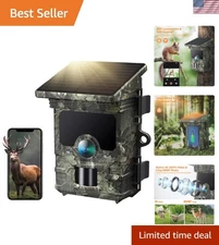 4K WiFi Trail Camera - 85MP Solar Game Cam with Night Vision & 120° Angle