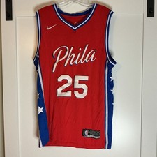Philadelphia 76ers Ben Simmons 25 Nike Swingman NBA Jersey Mens Red