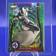 2026 Topps Finest Fantastic Four SILVER SURFER #77 Negative Zone GREEN REF /99