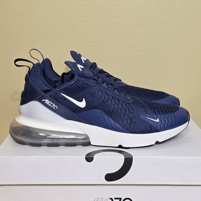 Nike Air Max 270 Midnight Navy Blue White AH8050-406 Men's Size 9