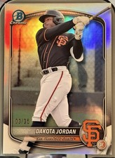 2025 Bowman Draft “BowmanFractor” Misprint - Dakota Jordan /35 SF Giants SP