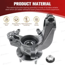 Front Driver Side Steering Knuckle&Hub Bearing Assembly for Ford Focus 2000-2004