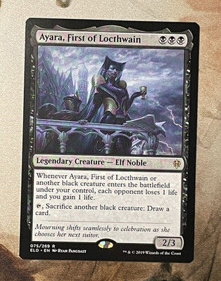 Wizards of the Coast Ayara, First of Locthwain ELD 075/269 Rare Regular Black EN