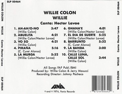 Willie Colón -Willie by Willie Colón (CD) VG+ | eBay