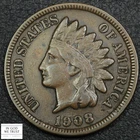 1908-S 1C Details 98BN - Indian Cent - Popular Key Date
