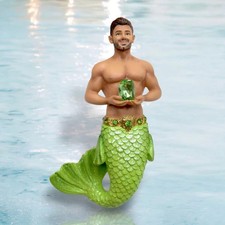 December Diamonds August - Peridot Merman Christmas Ornament 55-55496