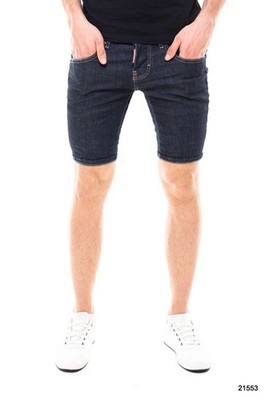 Neu DSQ2 kurze Jeans blau Herren Washed Slim Fit Ripped Hose