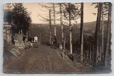 WW1 RPPC Military Camp Cabins Soldier German or Austrian Photo Postcard I37