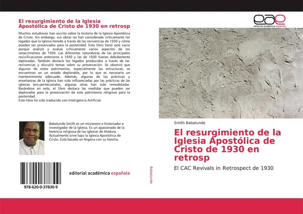 Smith Babatunde | El Resurgimiento De La Iglesia ApostóLica De Cristo De 1930...-image