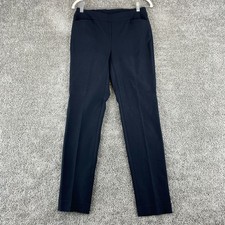 Skinny Pull On Pants Women's 28x30 Black Mid Rise Rayon Blend Dark Wash