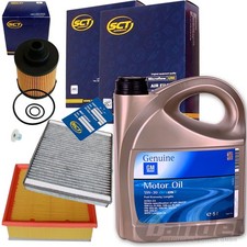 INSPEKTIONSSET+ 5L GM DEXOS 2 MOTORÖL 5W-30 passend für OPEL CORSA D S07 1.3