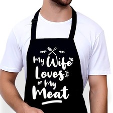 Husband Gifts from Wife - Funny Apron for Men Grilling - Grill Apron for Husb...