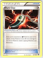 Dark Claw 92/108 Uncommon Dark Explorers Pokemon Lightly Played