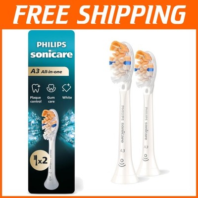 Genuine Philips Sonicare A3 All-in-One Brush Heads, 2 Pack
