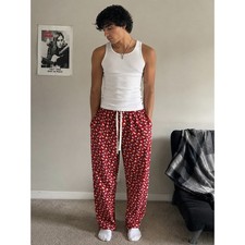 Vineyard Vines Pajama Pants Mens XL Red Christmas Holiday Dogs Woodie Festive