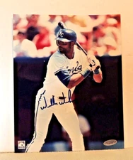 Willie Wilson KC Royals OF signed Color 8X10 , Tri-Star #0150184