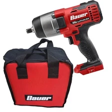 BAUER 20V Cordless 1/2 in. Impact Wrench - Tool Only - Comes with a Tool Bag