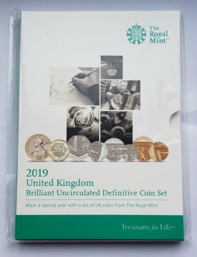 2019 Royal Mint UK Annual Definitive 8 Coin Set £2 £1 50p 20p 10p 5p 2p 1p - Picture 2 of 4