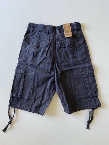 OTB One Tough Brand Cargo Shorts Slim Straight Adjustable Belt Blue SZ 30 NWT - Picture 8 of 10