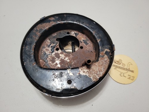 84-90 Harley Davidson Air Filter Backing Plate Cover Chrome Intake FLST FXR FXRT - Afbeelding 12 van 17