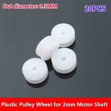 20PCS Micro Mini 2 9.3mm Plastic Pulley Wheel for 2mm Motor Shaft DIY Model Toy