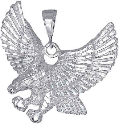 Sterling Silber Fliegender Adler Anhänger Halskette Diamantschliff Finish mit Kette