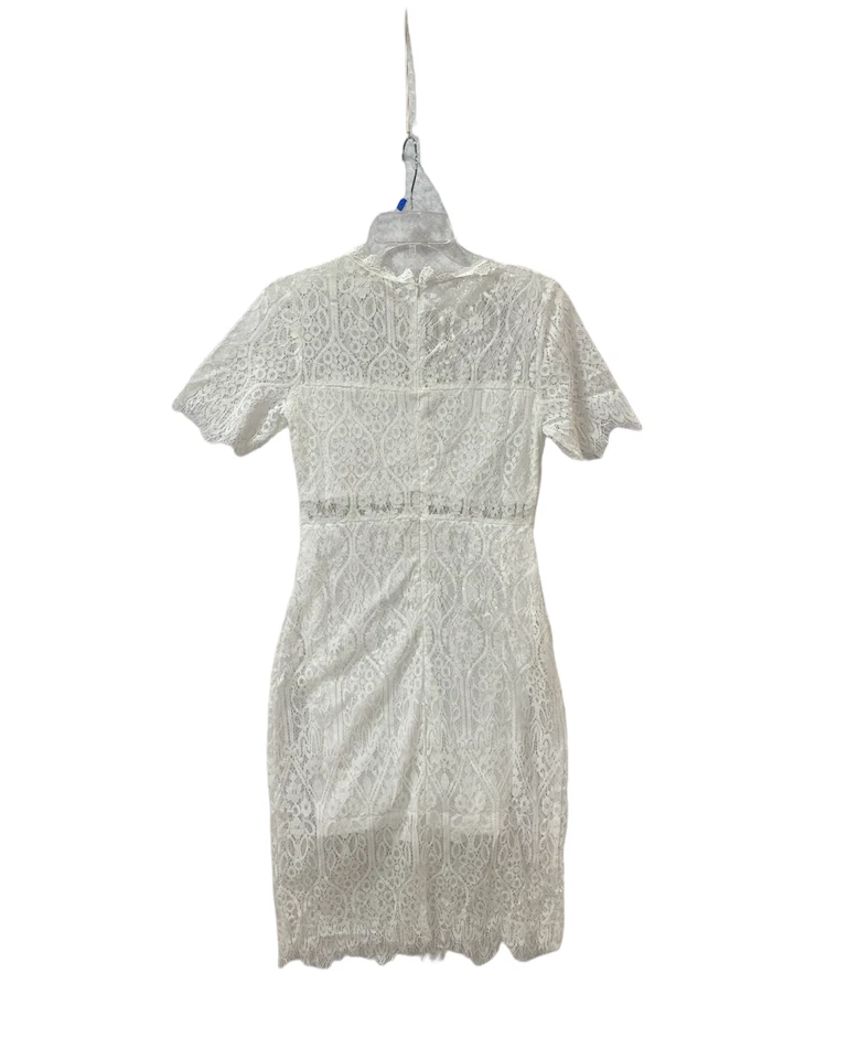 Vestido Miami de Encaje Para Mujer S M L Blanco Midi Cóctel Fiesta Vintage Retro Romántico Foto 4 de 4