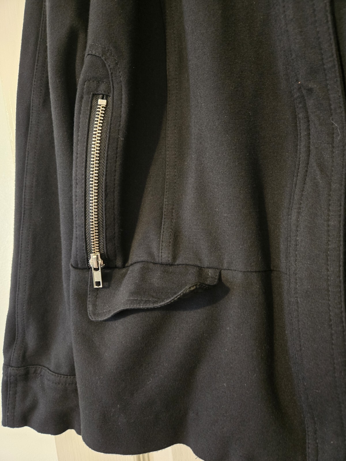Chicos Sz 2 (LARGE) Black Basic Classic Jacket Zi… - image 2