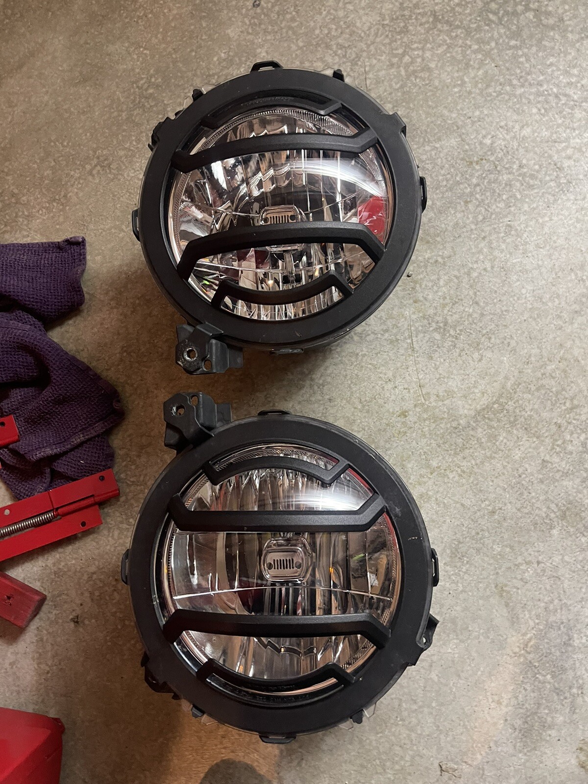Front Light Set Jeep Jl Front Light set oem with 6000k hid kit and acent bracket | eBay