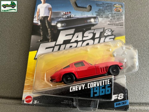 Coche en miniatura Chevy Corvette 1966 Fast & Furious Mattel 1/55 - Imagen 2 de 5