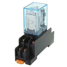 12V DC Coil Power Relay LY2NJ DPDT 8 Pin HH62P JQX-13F With Socket Base