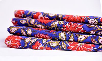 10 Yard Indische Florale Laufende Lockere Baumwollstoffe Zubehör Bastelmaterial