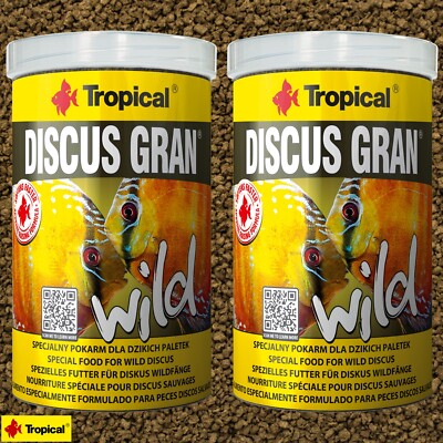 (14,04 /L) Tropical Discus Gran Wild 2x 1L Futter für Diskus Wildfänge