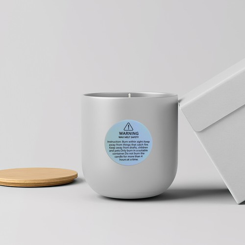 10 Sheets Candles Warning Glass Container Stickers Candles - 第 5/12 張圖片