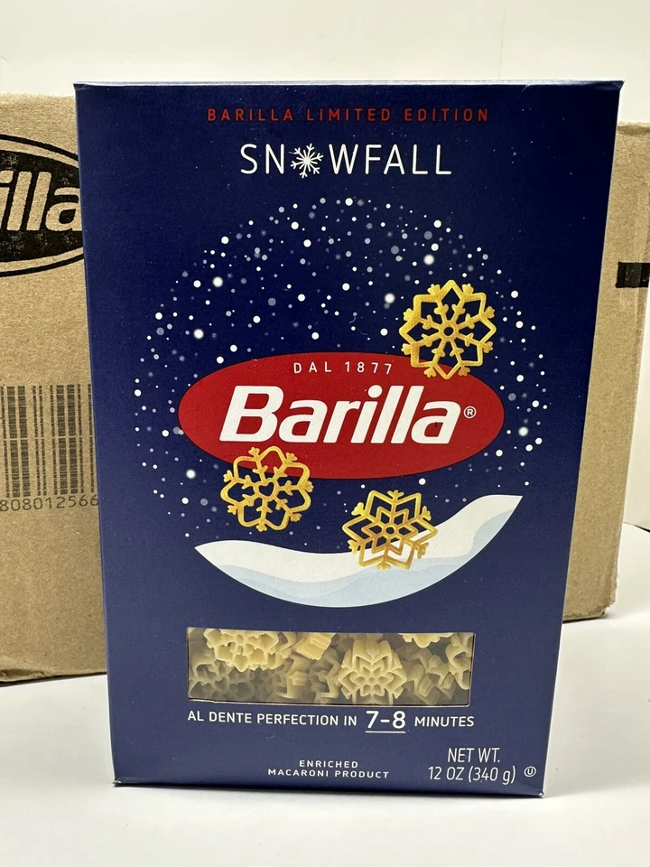 Barilla Snowfall Pasta Limited Edition Snowflake Shape Winter Xmas 12 Boxes CASE - Image 4 of 4