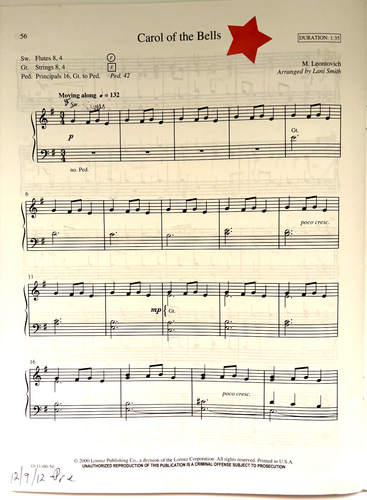 The Organist November December 2000 Church Organ Music Book 12 Songs - Picture 2 of 3